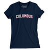 Columbus Varsity Women's T-Shirt-Midnight Navy-Allegiant Goods Co. Vintage Sports Apparel