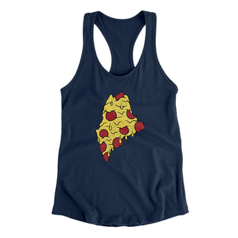 Maine Pizza State Women's Racerback Tank-Allegiant Goods Co. Vintage Sports Apparel