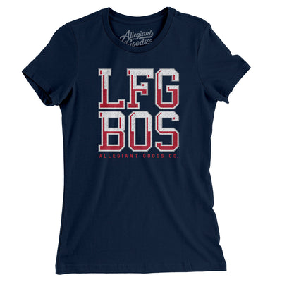 Lfg Bos Women's T-Shirt-Midnight Navy-Allegiant Goods Co. Vintage Sports Apparel