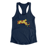 Massachusetts Pizza State Women's Racerback Tank-Allegiant Goods Co. Vintage Sports Apparel