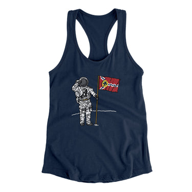 St Louis Flag Moonman Women's Racerback Tank-Allegiant Goods Co. Vintage Sports Apparel