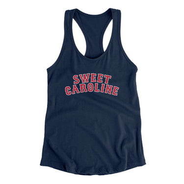 Boston Sweet Caroline Women's Racerback Tank-Allegiant Goods Co. Vintage Sports Apparel