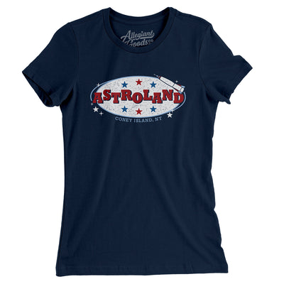 Astroland Coney Island Women's T-Shirt-Midnight Navy-Allegiant Goods Co. Vintage Sports Apparel
