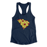 South Carolina Pizza State Women's Racerback Tank-Midnight Navy-Allegiant Goods Co. Vintage Sports Apparel