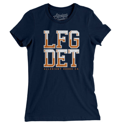 Lfg Det Women's T-Shirt-Midnight Navy-Allegiant Goods Co. Vintage Sports Apparel