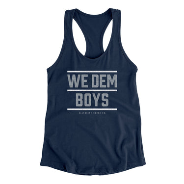 We Dem Boys Women's Racerback Tank-Allegiant Goods Co. Vintage Sports Apparel