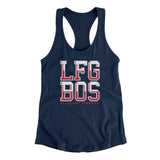 Lfg Bos Women's Racerback Tank-Allegiant Goods Co. Vintage Sports Apparel