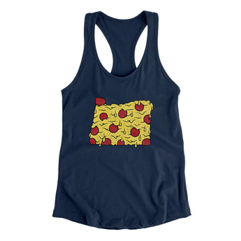 Oregon Pizza State Women's Racerback Tank-Allegiant Goods Co. Vintage Sports Apparel