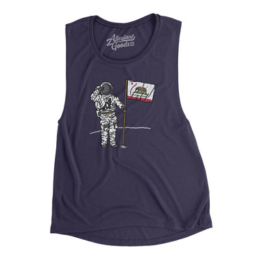 California Flag Moonman Women's Flowey Scoopneck Muscle Tank-Allegiant Goods Co. Vintage Sports Apparel