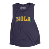 Nola Varsity Women's Flowey Scoopneck Muscle Tank-Midnight-Allegiant Goods Co. Vintage Sports Apparel