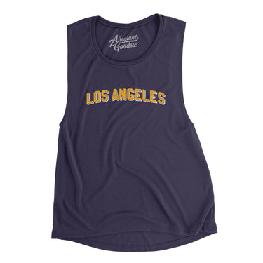 Los Angeles Varsity Women's Flowey Scoopneck Muscle Tank-Allegiant Goods Co. Vintage Sports Apparel