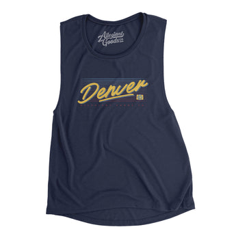 Denver Retro Women's Flowey Scoopneck Muscle Tank-Allegiant Goods Co. Vintage Sports Apparel