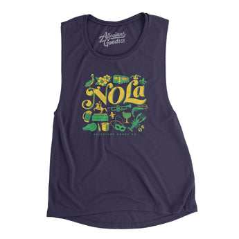 Nola Things Women's Flowey Scoopneck Muscle Tank-Allegiant Goods Co. Vintage Sports Apparel