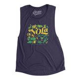 Nola Things Women's Flowey Scoopneck Muscle Tank-Midnight-Allegiant Goods Co. Vintage Sports Apparel