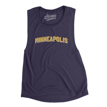 Minneapolis Varsity Women's Flowey Scoopneck Muscle Tank-Midnight-Allegiant Goods Co. Vintage Sports Apparel