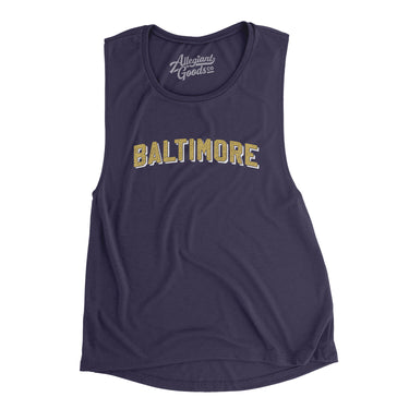 Baltimore Varsity Women's Flowey Scoopneck Muscle Tank-Allegiant Goods Co. Vintage Sports Apparel