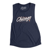 Chicago Retro Women's Flowey Scoopneck Muscle Tank-Midnight-Allegiant Goods Co. Vintage Sports Apparel