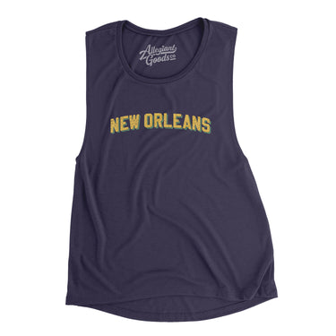 New Orleans Varsity Women's Flowey Scoopneck Muscle Tank-Midnight-Allegiant Goods Co. Vintage Sports Apparel