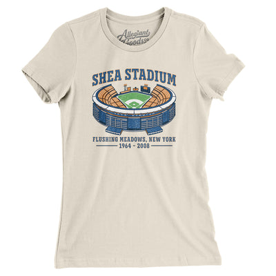 Shea Stadium Women's T-Shirt-Natural-Allegiant Goods Co. Vintage Sports Apparel