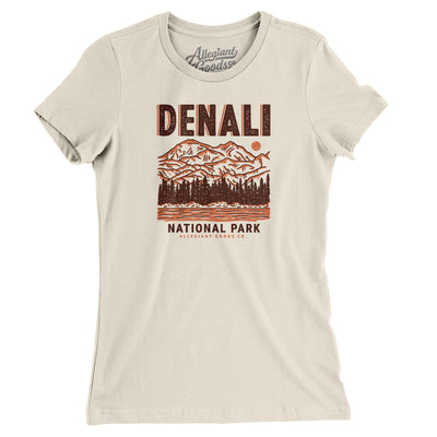 Denali National Park Women's T-Shirt-Natural-Allegiant Goods Co. Vintage Sports Apparel