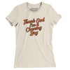 Thank God I’m A Country Boy Women's T-Shirt-Natural-Allegiant Goods Co. Vintage Sports Apparel