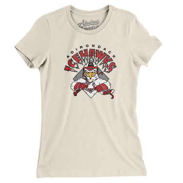 Adirondack Icehawks Women's T-Shirt-Allegiant Goods Co. Vintage Sports Apparel