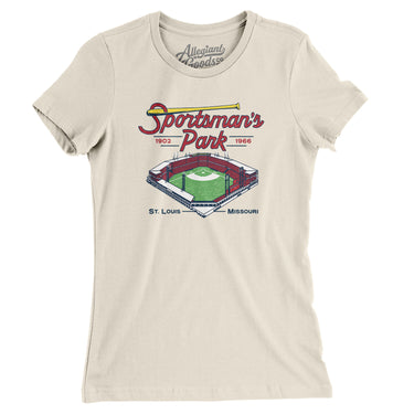 Sportsmans Park St. Louis Women's T-Shirt-Allegiant Goods Co. Vintage Sports Apparel
