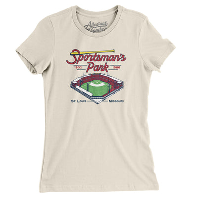 Sportsmans Park St. Louis Women's T-Shirt-Natural-Allegiant Goods Co. Vintage Sports Apparel