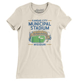 Kansas City Municipal Stadium Women's T-Shirt-Allegiant Goods Co. Vintage Sports Apparel
