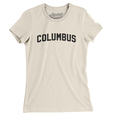 Columbus Varsity Women's T-Shirt-Natural-Allegiant Goods Co. Vintage Sports Apparel