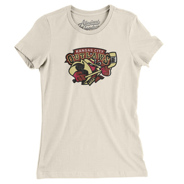 Kansas City Outlaws Women's T-Shirt-Allegiant Goods Co. Vintage Sports Apparel