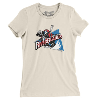 Arkansas Riverblades Women's T-Shirt-Natural-Allegiant Goods Co. Vintage Sports Apparel