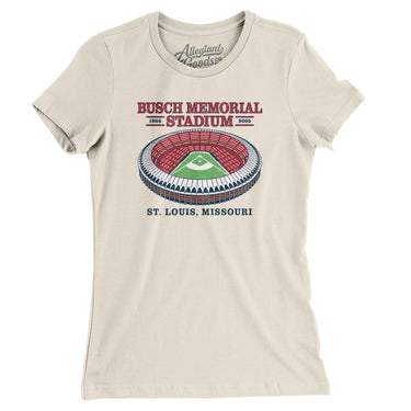Busch Memorial Stadium Women's T-Shirt-Allegiant Goods Co. Vintage Sports Apparel
