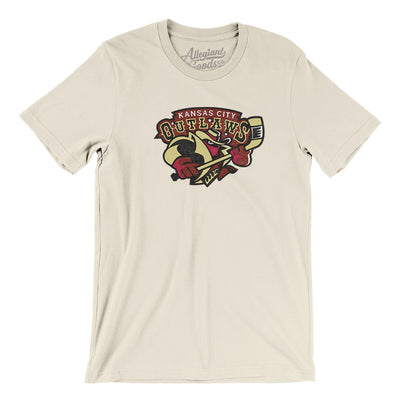 Kansas City Outlaws Men/Unisex T-Shirt-Natural-Allegiant Goods Co. Vintage Sports Apparel