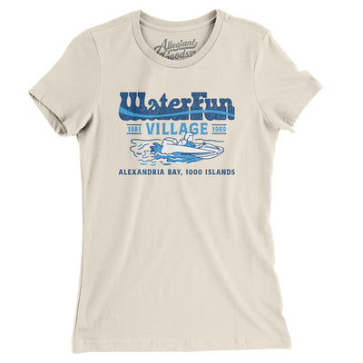 Waterfun Village Women's T-Shirt-Natural-Allegiant Goods Co. Vintage Sports Apparel