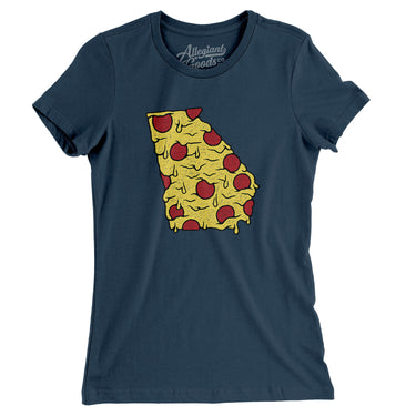 Georgia Pizza State Women's T-Shirt-Allegiant Goods Co. Vintage Sports Apparel