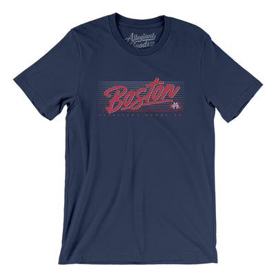 Boston Retro Men/Unisex T-Shirt-Navy-Allegiant Goods Co. Vintage Sports Apparel