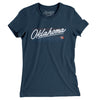 Oklahoma Retro Women's T-Shirt-Navy-Allegiant Goods Co. Vintage Sports Apparel