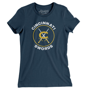 Cincinnati Swords Hockey Women's T-Shirt-Allegiant Goods Co. Vintage Sports Apparel