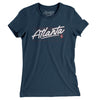 Atlanta Retro Women's T-Shirt-Navy-Allegiant Goods Co. Vintage Sports Apparel