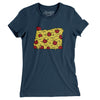 Oregon Pizza State Women's T-Shirt-Navy-Allegiant Goods Co. Vintage Sports Apparel