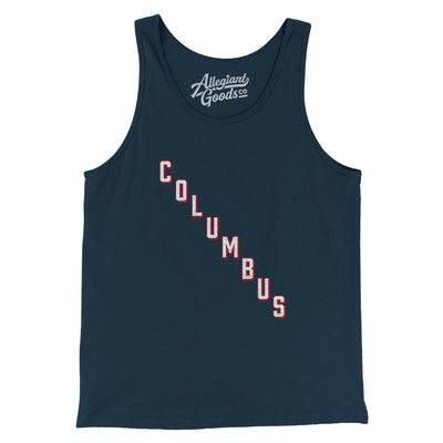 Columbus Hockey Jersey Men/Unisex Tank Top-Navy-Allegiant Goods Co. Vintage Sports Apparel