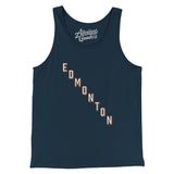 Edmonton Hockey Jersey Men/Unisex Tank Top-Navy-Allegiant Goods Co. Vintage Sports Apparel