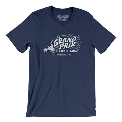 Grand Prix Race-O-Rama Men/Unisex T-Shirt-Navy-Allegiant Goods Co. Vintage Sports Apparel