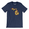 Michigan Pizza State Men/Unisex T-Shirt-Navy-Allegiant Goods Co. Vintage Sports Apparel