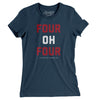 Atlanta 404 Women's T-Shirt-Navy-Allegiant Goods Co. Vintage Sports Apparel