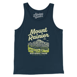 Mount Rainier National Park Men/Unisex Tank Top-Navy-Allegiant Goods Co. Vintage Sports Apparel