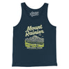 Mount Rainier National Park Men/Unisex Tank Top-Navy-Allegiant Goods Co. Vintage Sports Apparel