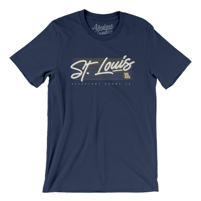 St. Louis Retro Men/Unisex T-Shirt-Navy-Allegiant Goods Co. Vintage Sports Apparel