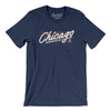 Chicago Retro Men/Unisex T-Shirt-Navy-Allegiant Goods Co. Vintage Sports Apparel